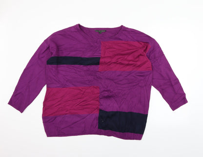 LOVE TO KNIT Womens Purple   Pullover Jumper Size 16