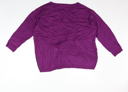 LOVE TO KNIT Womens Purple   Pullover Jumper Size 16