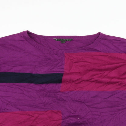 LOVE TO KNIT Womens Purple   Pullover Jumper Size 16