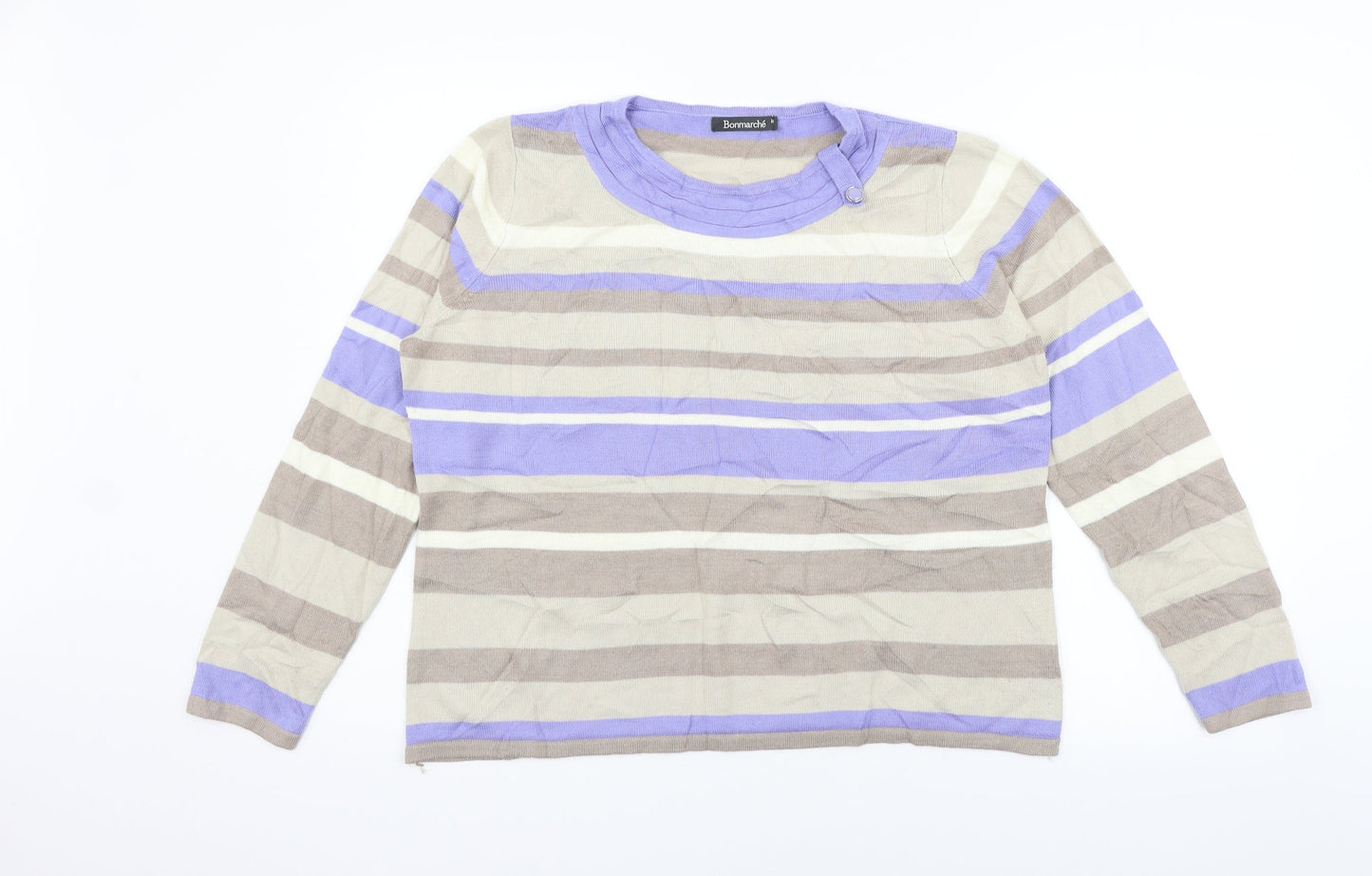 Womens UK Size M BONMARCHE Beige Pullover Jumper