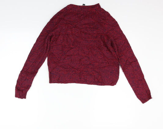 Womens UK Size XS Divided Red Pullover Jumper