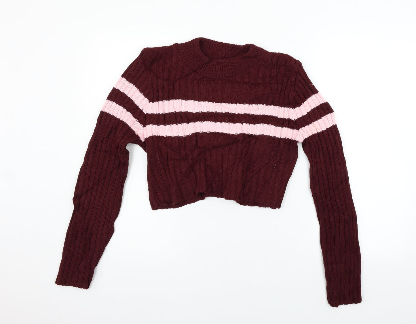 Womens UK Size 12 PRETTYLITTLETHING Red Pullover Jumper