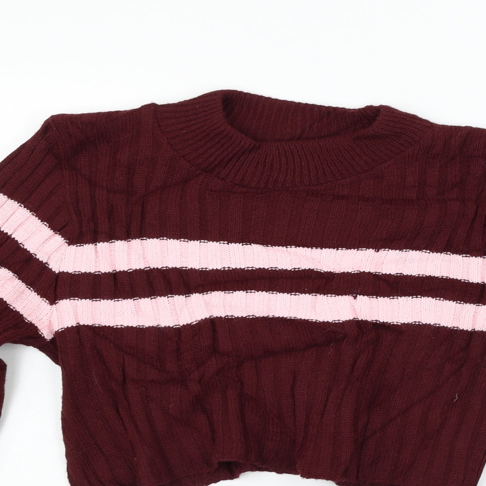 Womens UK Size 12 PRETTYLITTLETHING Red Pullover Jumper