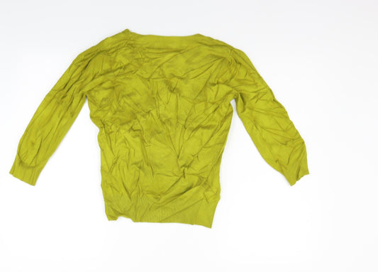 Womens UK Size 12 Marks and Spencer Yellow Pullover Jumper