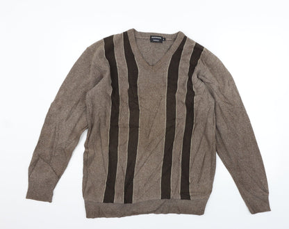 GREENWOODS Mens Brown   Pullover Jumper Size S