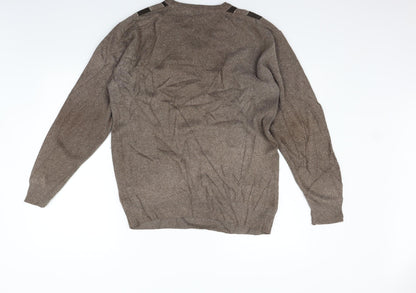 GREENWOODS Mens Brown   Pullover Jumper Size S