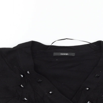 George Womens Black   Cardigan Jumper Size 10