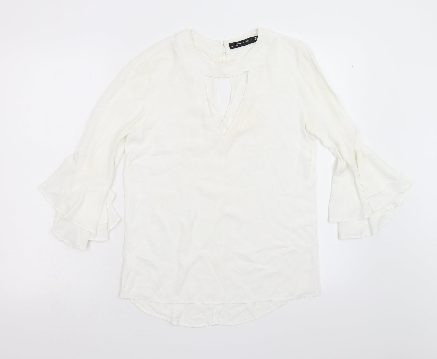 Zara Womens White   Tunic Blouse Size XS