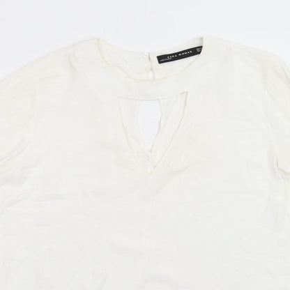 Zara Womens White   Tunic Blouse Size XS