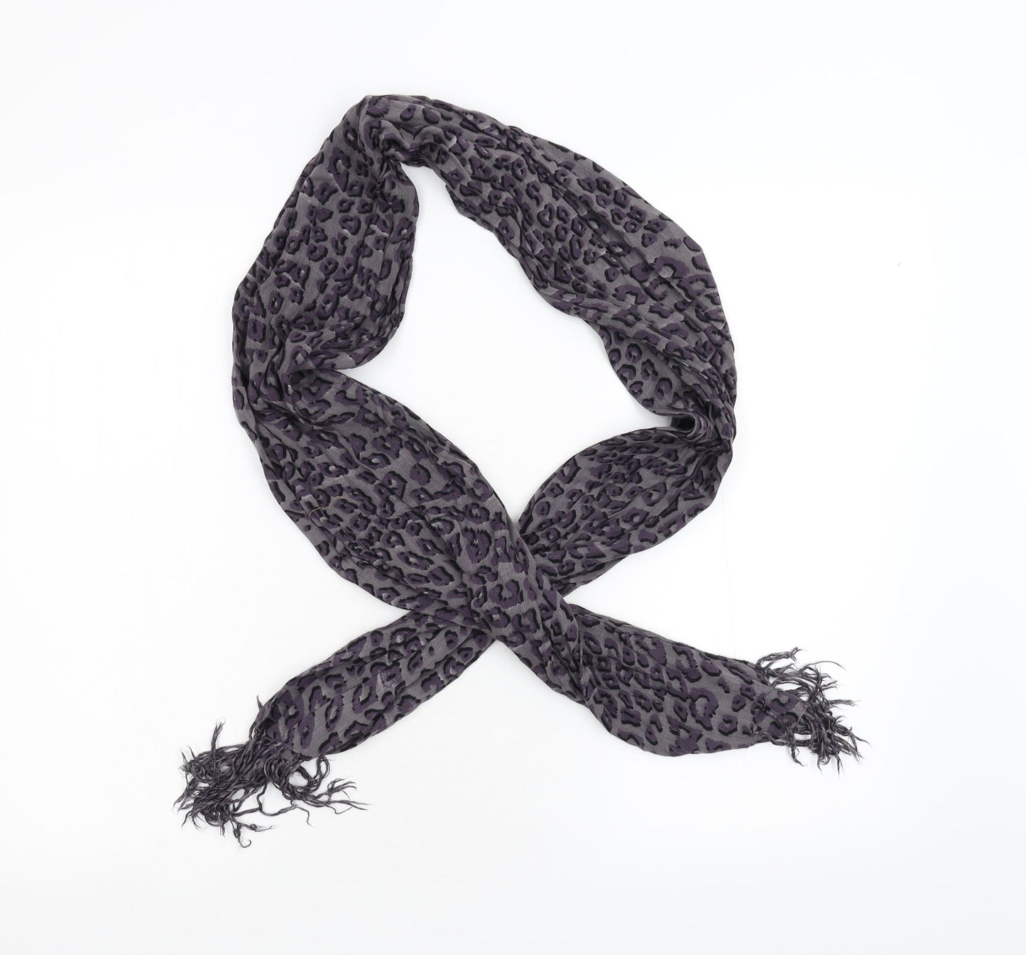 Preworn Womens Purple Animal Print   Scarf