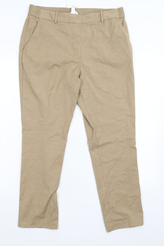 Womens UK Size 14 H&M Regular Fit  Beige Trousers