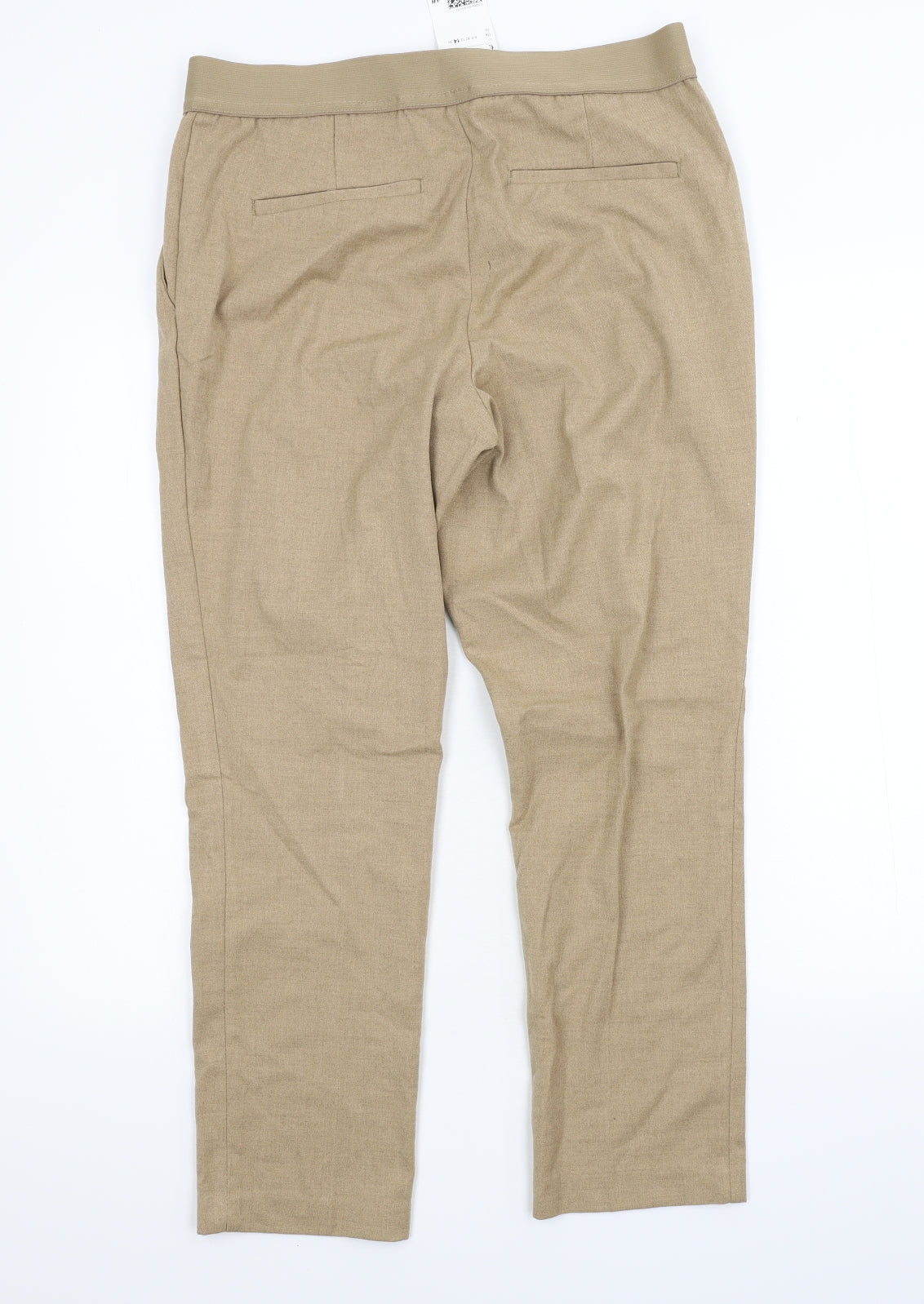 Womens UK Size 14 H&M Regular Fit  Beige Trousers