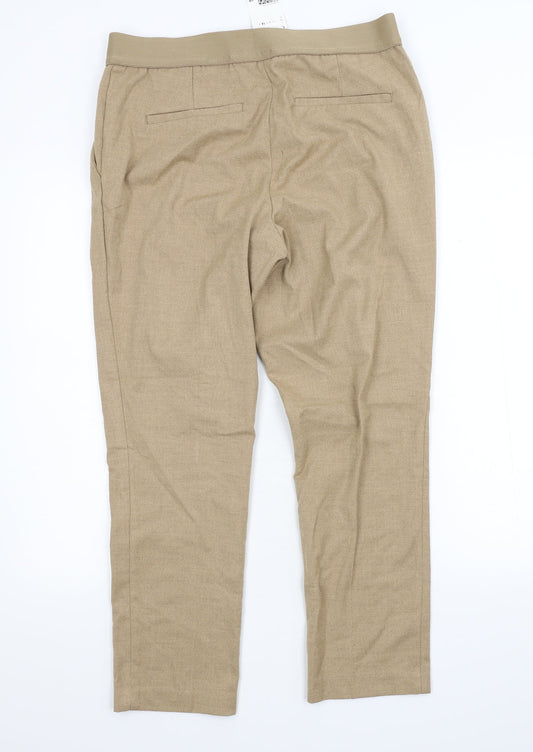Womens UK Size 14 H&M Regular Fit  Beige Trousers