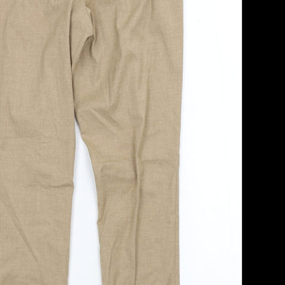 Womens UK Size 14 H&M Regular Fit  Beige Trousers