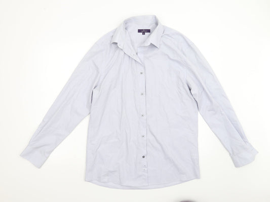 George Mens Purple    Button-Up Size 16