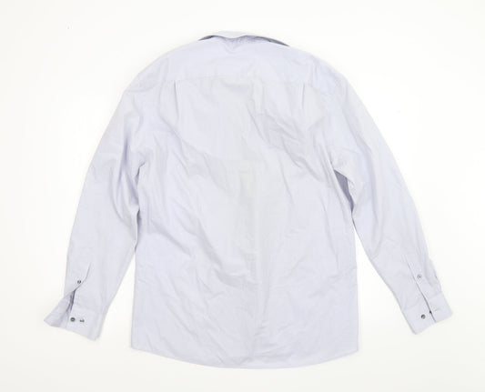 George Mens Purple    Button-Up Size 16