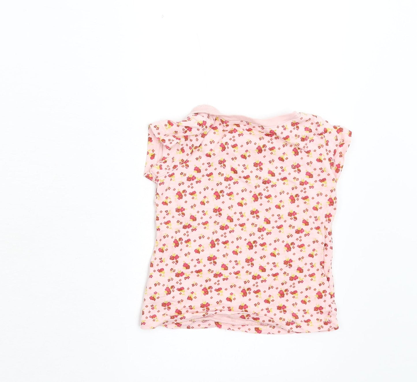 NEXT Girls Pink Floral  Basic T-Shirt Size 3-6 Months