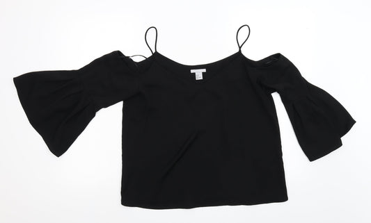 H&M Womens Black   Tunic Blouse Size 8