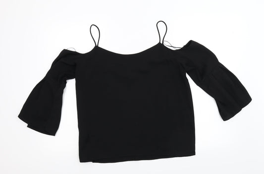 H&M Womens Black   Tunic Blouse Size 8