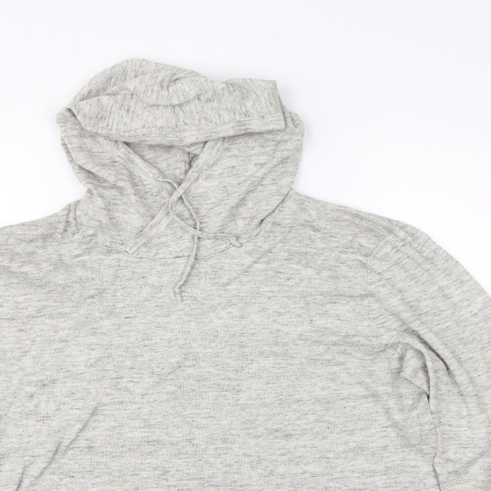 H&M Womens Grey   Pullover Hoodie Size L