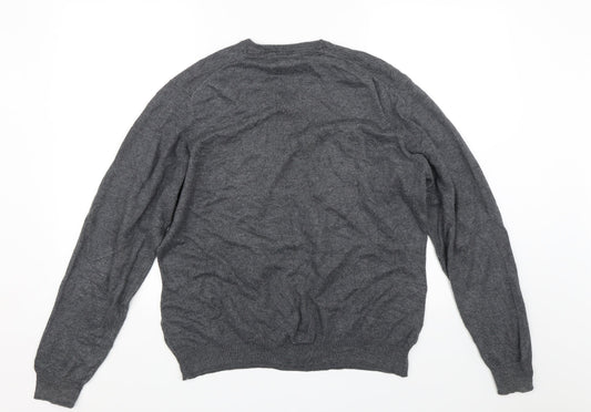 M&S Mens Grey   Pullover Jumper Size M