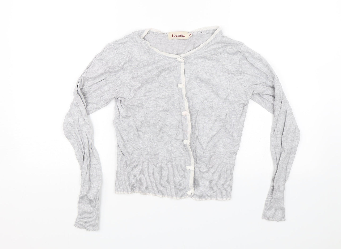 Womens UK Size 12 Louche Grey Cardigan Jumper