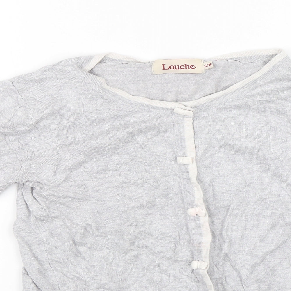 Womens UK Size 12 Louche Grey Cardigan Jumper