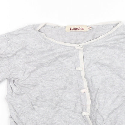 Womens UK Size 12 Louche Grey Cardigan Jumper