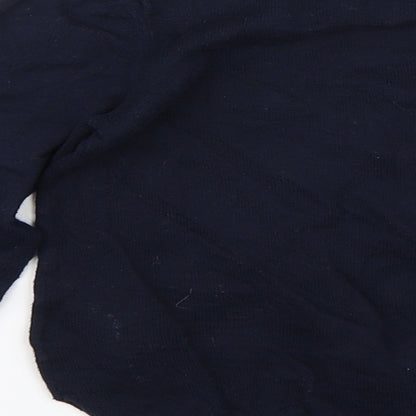 H&M Girls Blue Geometric  Pullover Jumper Size 5 Years  - Stars