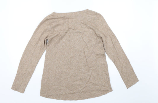 Womens UK Size S Preworn Brown Pullover Jumper
