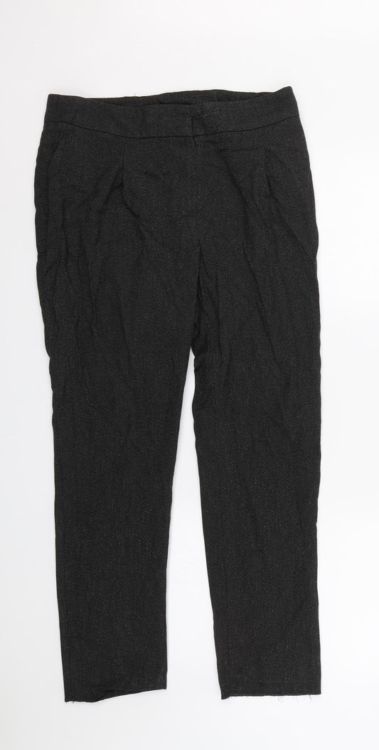M&S Womens Black   Trousers  Size 14 L25.5 in