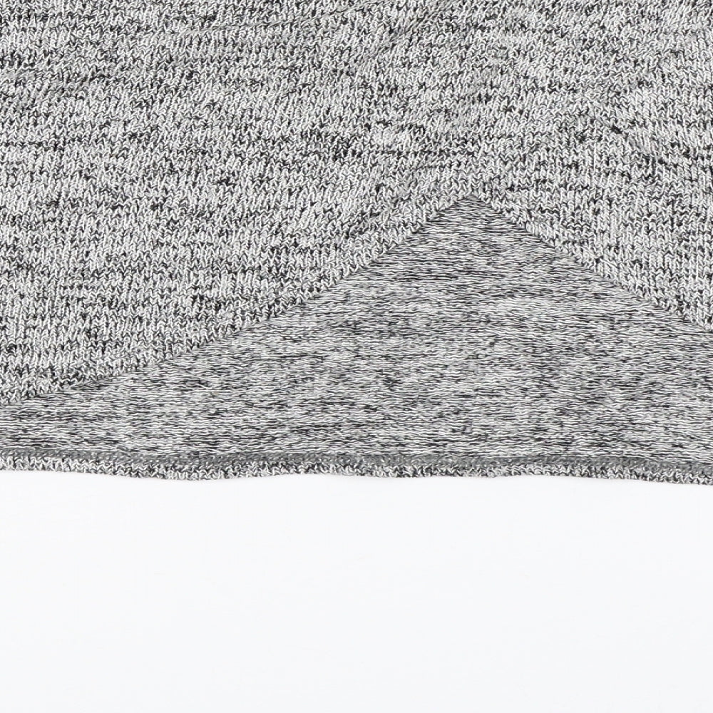 Womens UK Size XS H&M Grey Cropped T-Shirt