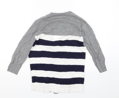 Gap Womens Blue Striped  Cardigan Jumper Size S