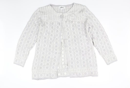 Womens UK Size 16 Afibel Grey Cardigan Jumper