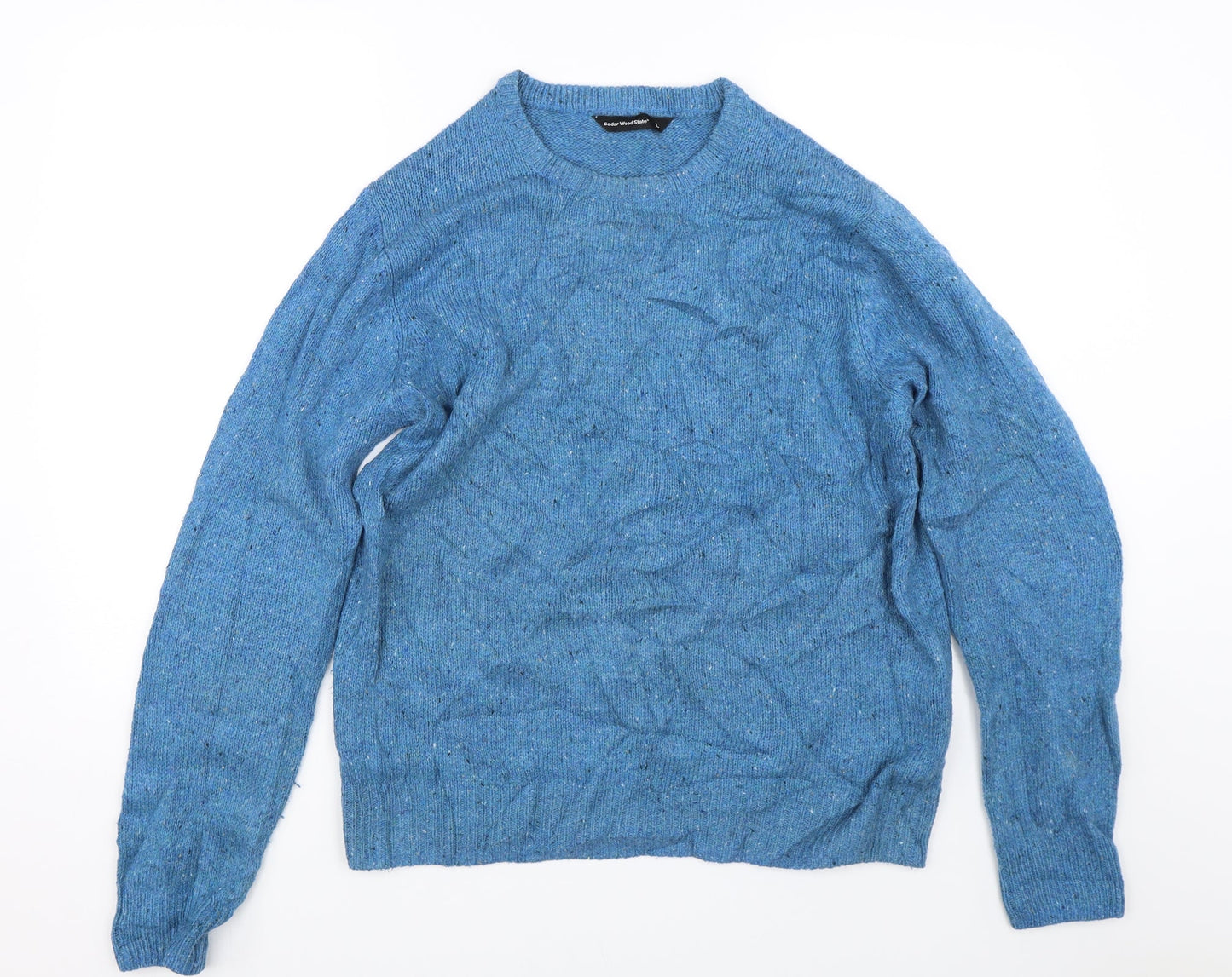 Cedar Wood State Mens Blue  Knit Pullover Jumper Size L