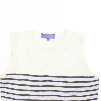 Autonomy Womens Brown Striped  Basic Tank Size 12
