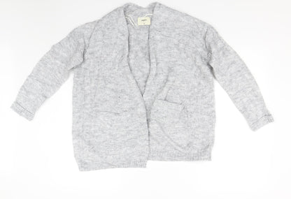 Womens UK Size M Papaya Grey Cardigan Jumper