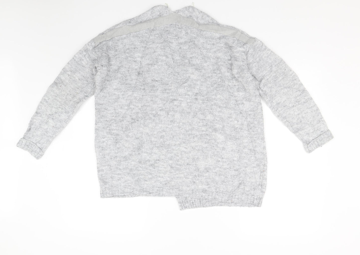 Womens UK Size M Papaya Grey Cardigan Jumper