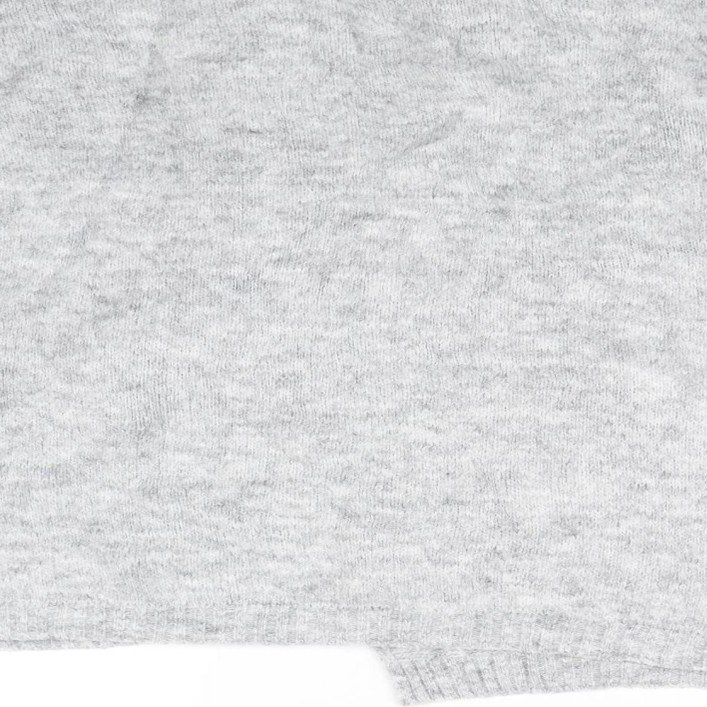 Womens UK Size M Papaya Grey Cardigan Jumper