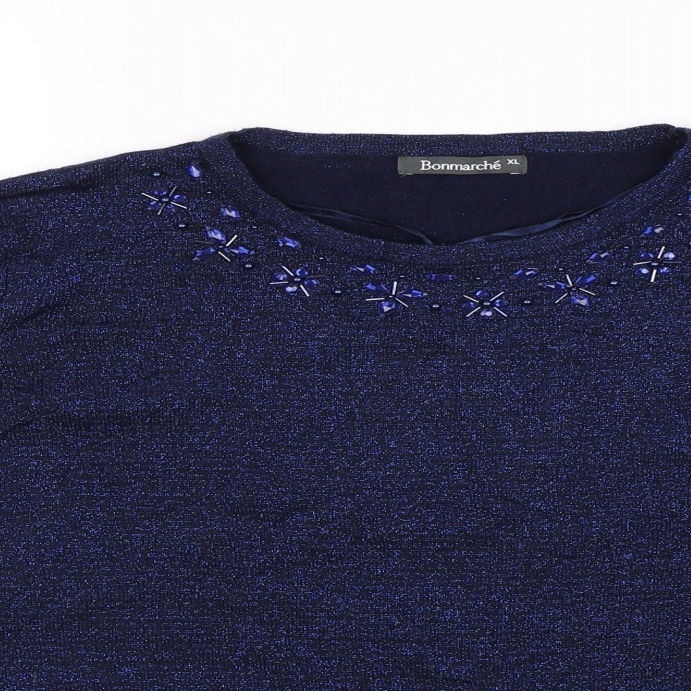 Womens UK Size XL Bonmarché Blue Pullover Jumper