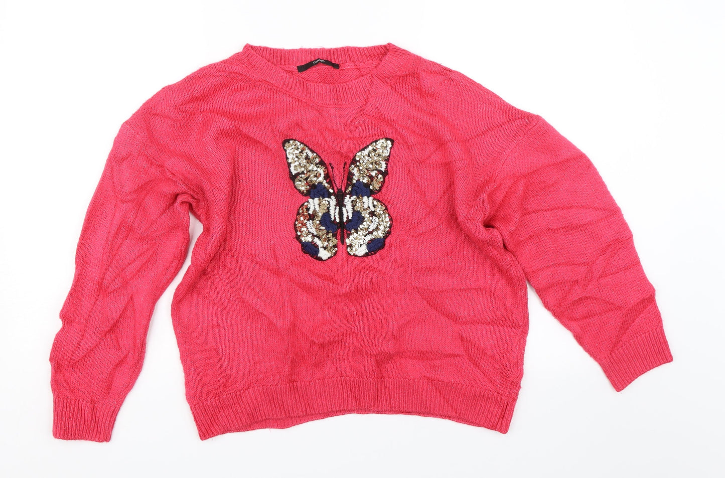 George Womens Pink  Knit Pullover Jumper Size M  - BUTTERFLY