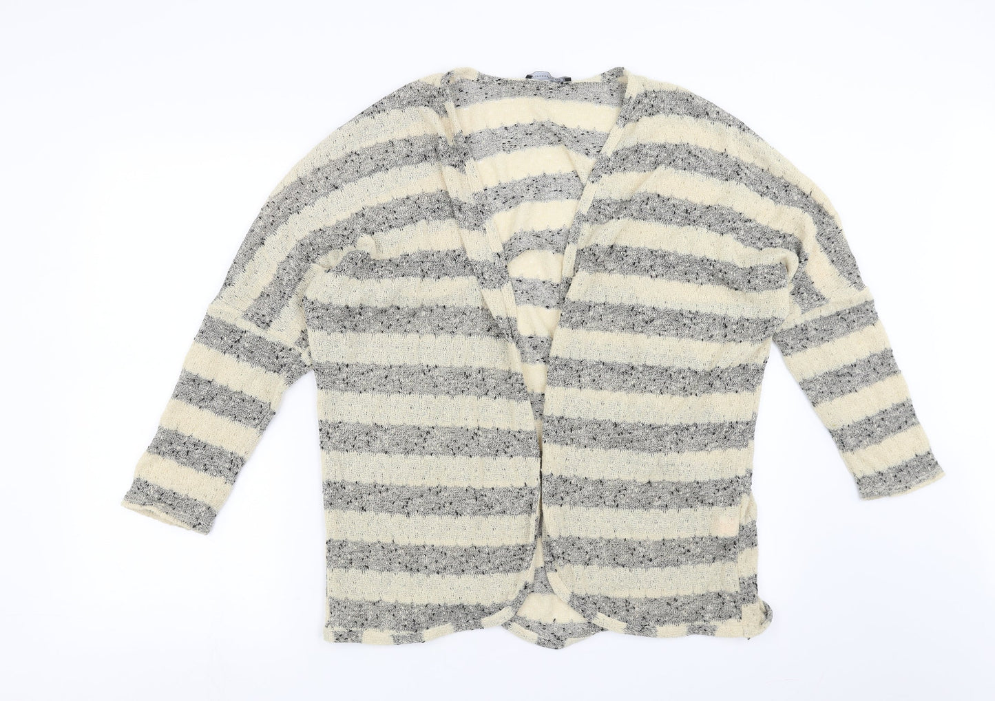 Primark Womens Beige Striped  Cardigan Jumper Size M