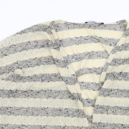 Primark Womens Beige Striped  Cardigan Jumper Size M