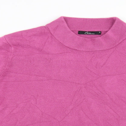 BM collection Womens Purple  Knit Pullover Jumper Size XL