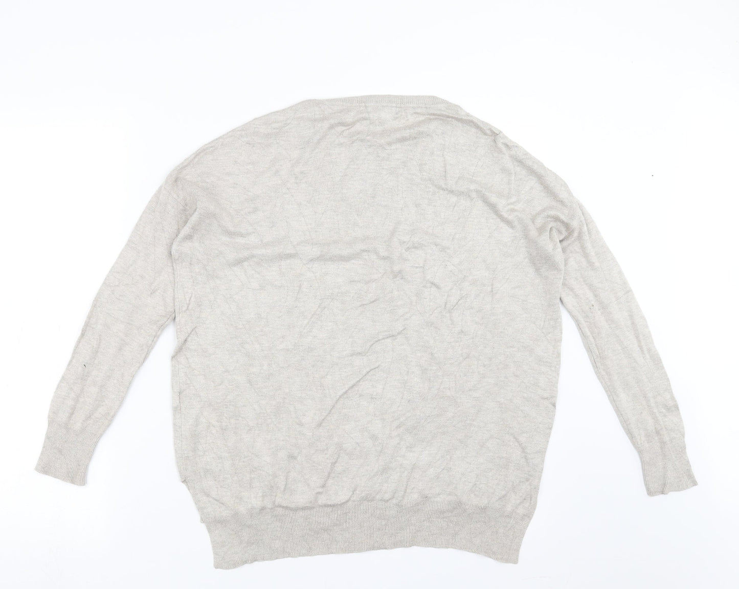 Primark Womens Beige  Knit Pullover Jumper Size 10  - beaded detail