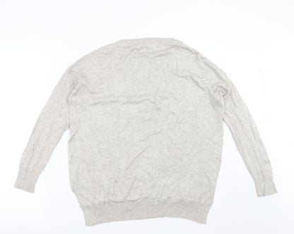 Primark Womens Beige  Knit Pullover Jumper Size 10  - beaded detail