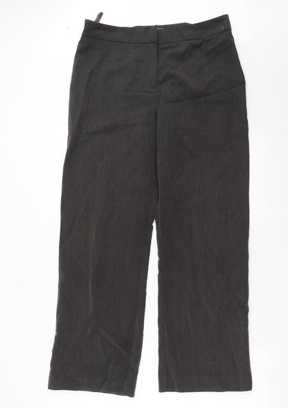 Mia Moda Womens Grey   Trousers  Size 14 L29 in
