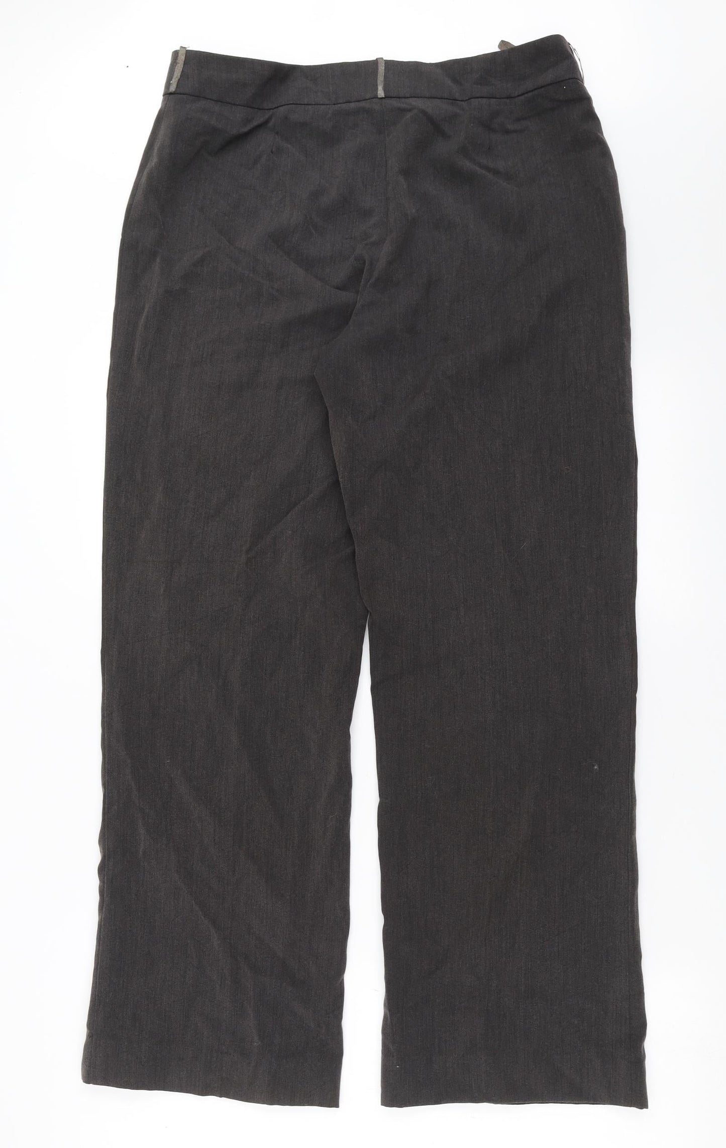 Mia Moda Womens Grey   Trousers  Size 14 L29 in