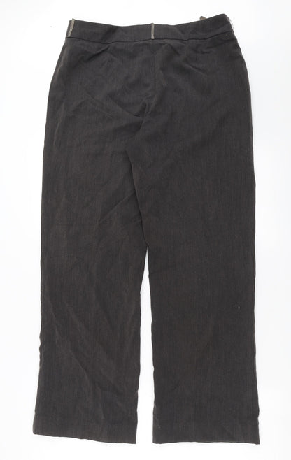 Mia Moda Womens Grey   Trousers  Size 14 L29 in