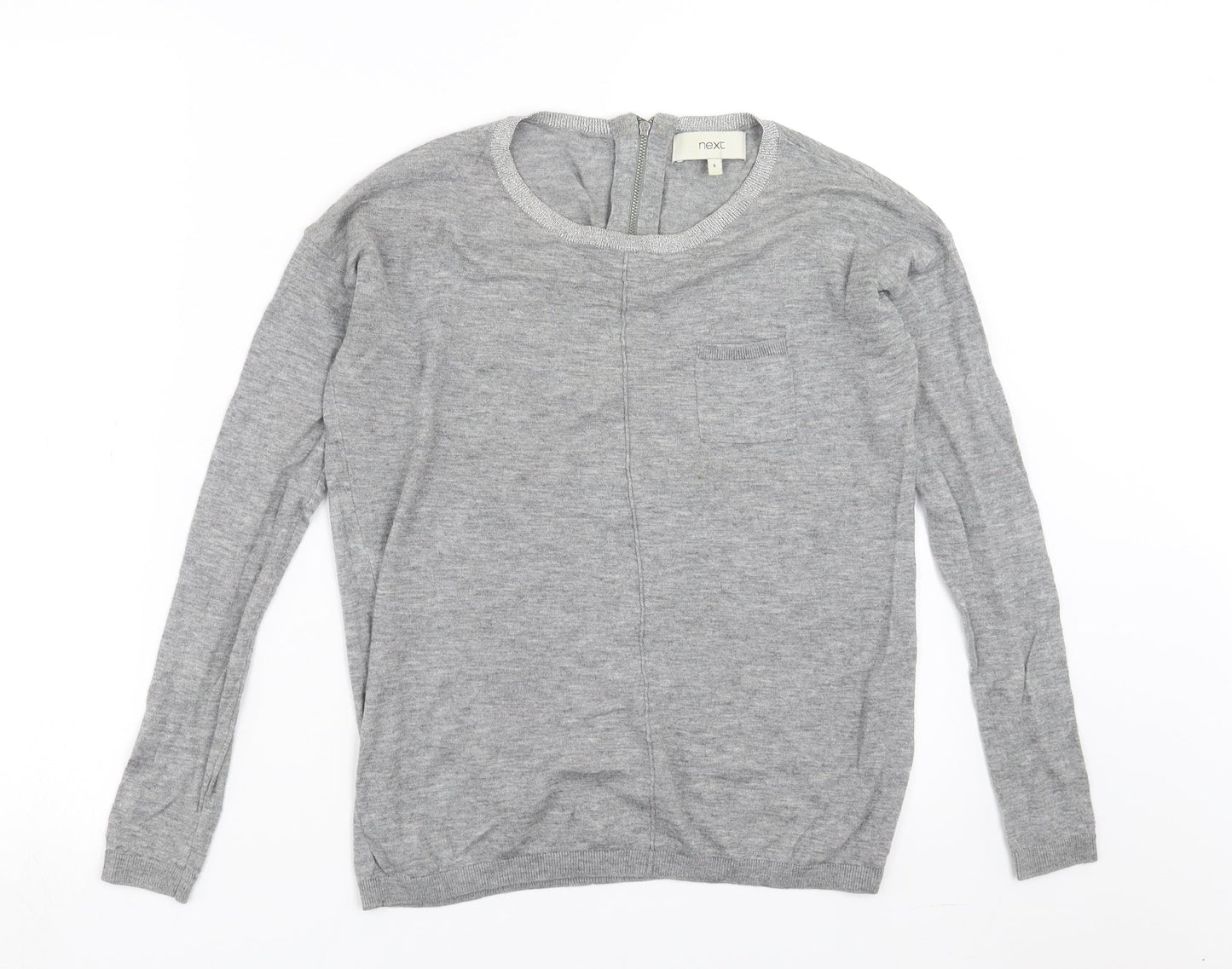 Womens UK Size 6 NEXT Grey Pullover Jumper